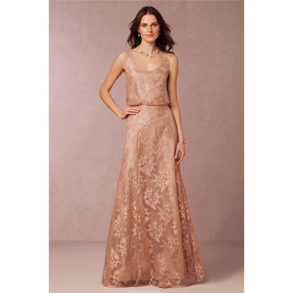 Anthropologie BHLDN Donna Morgan‎ Natalya Lace Gown 16